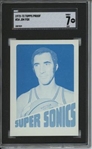 1972 Topps #34 Jim Fox 9 card progressive proof.